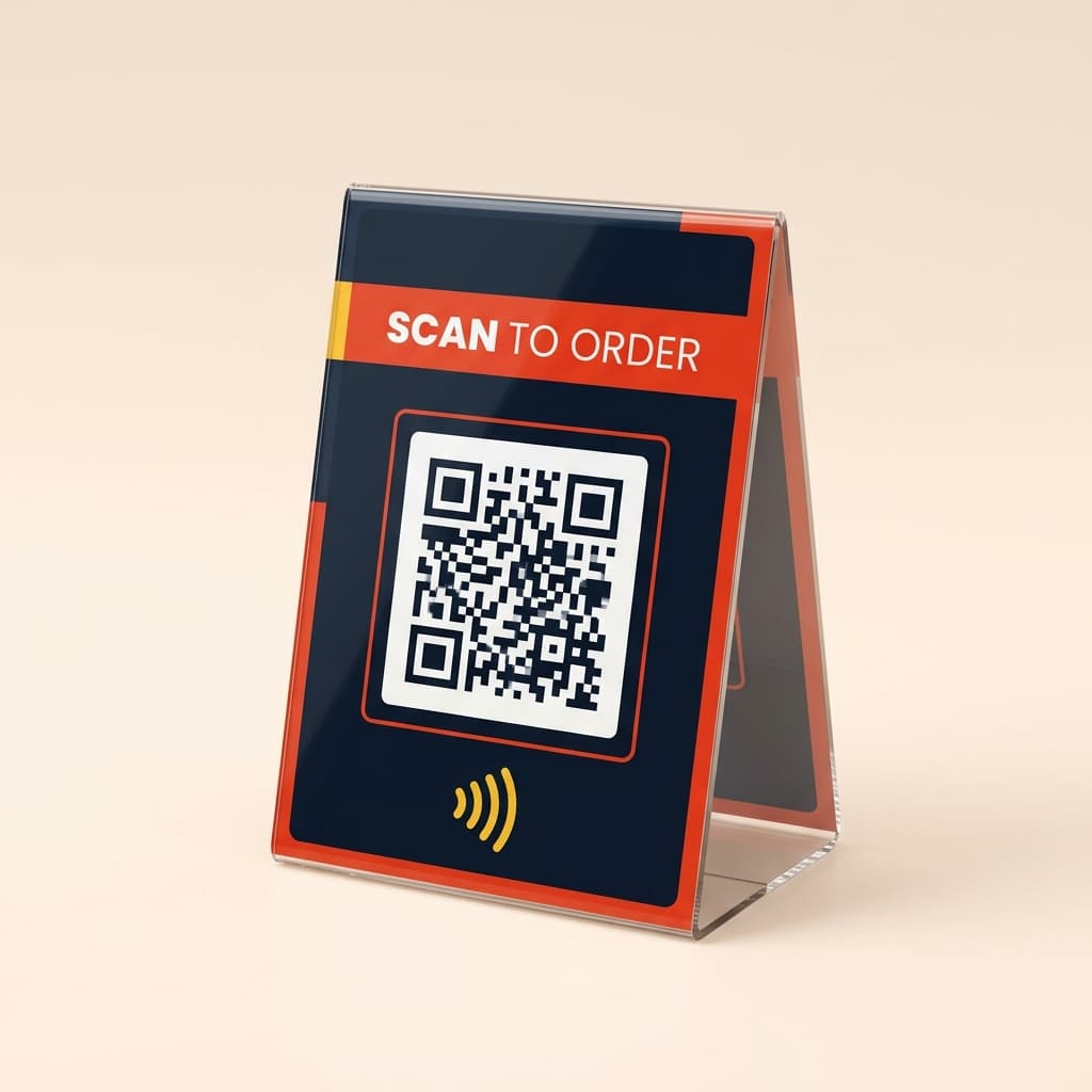 QR table tent